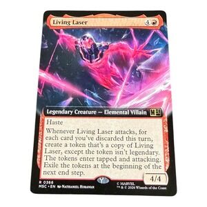 Magic The Gathering Living Laser 0366 Marvel Secret Lair Rare Red Borderless MTG